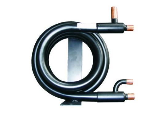 R407c R410a refrigerant Sumber Air Pompa Panas Coaixal Coils Heat Exchanger Kondensor Berpendingin Air