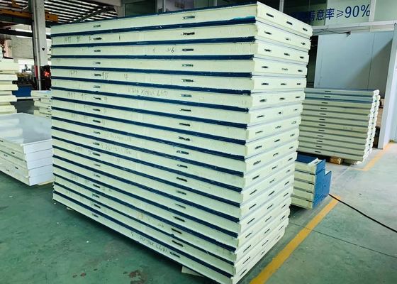 2.0mm Steel Polyurethane Board 42KG / M3 Cold Storage Insulated Panels